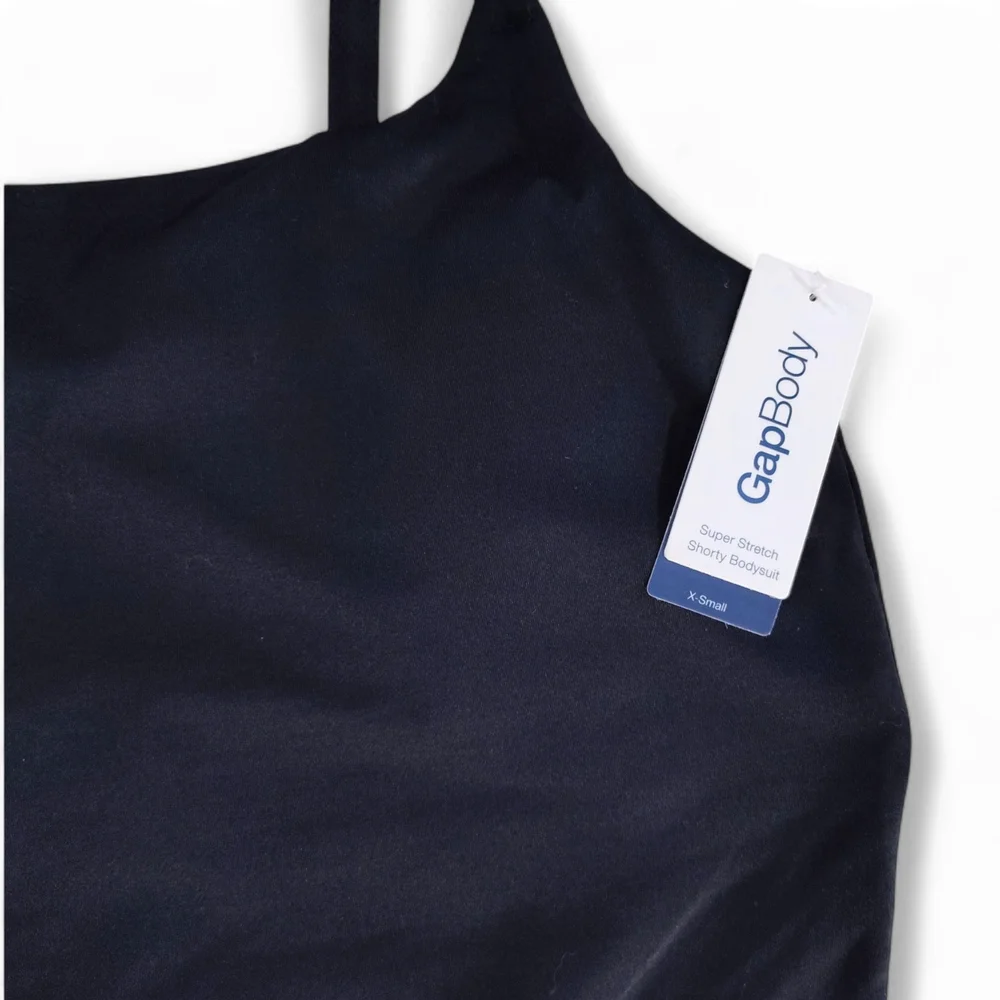 GAP Body Black Super Stretch Shortie Bodysuit Women's Size XS - Picture 4 of 9